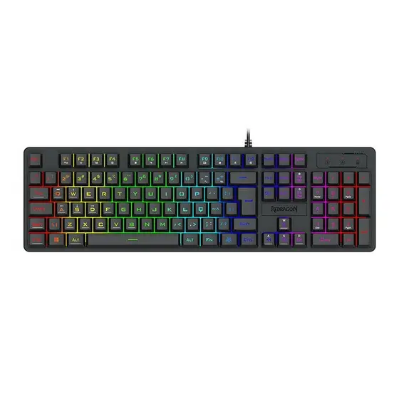 Teclado Gamer Redragon Netherbane, Rainbow, Preto, K521-R-PT