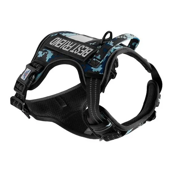 Peitoral para Cachorros Lopetudos EliteGear1, P, Azul Camuflado, LP-PTEG-PCBL