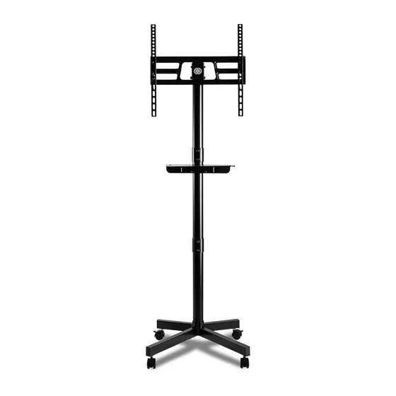 Suporte Pedestal Para TV 32 a 55 Pol Com Rodinhas Ajustável Universal Preto Zinnia STV550