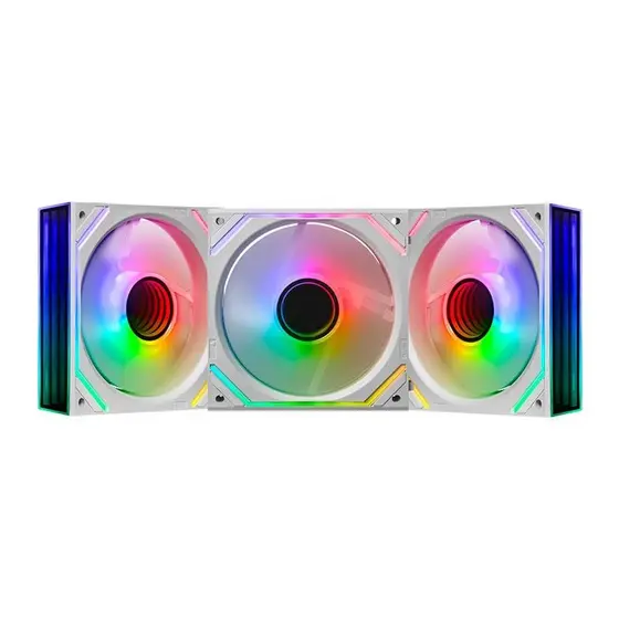 Kit Ventoinhas Pichau Zephyrus, 3x120mm, Branco, PCH-ZEPH-WH01