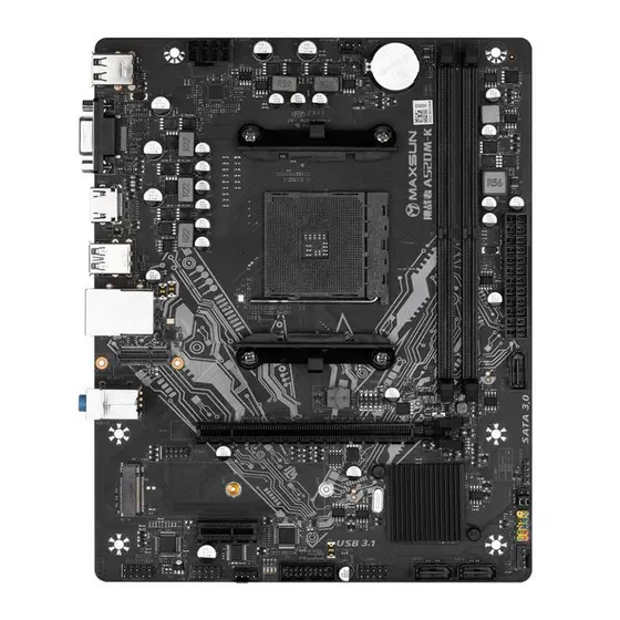 Placa Mae Maxsun Challenger A520M-K DDR4 Socket AMD AM4 M-ATX Chipset AMD A520, MS-CHALLENGER-A520MK