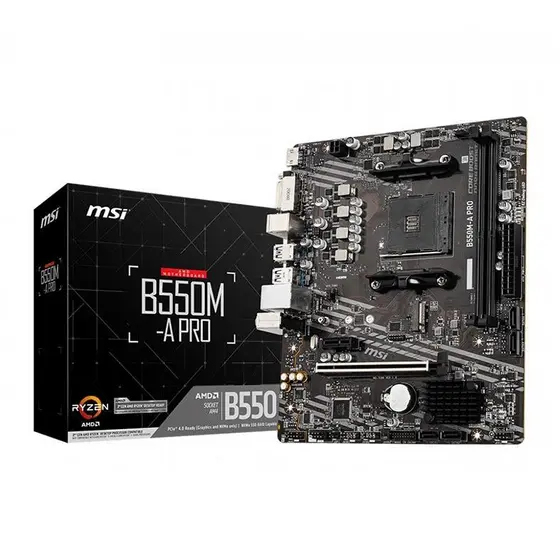 Placa Mae MSI B550M-A PRO, DDR4, Socket AM4, M-ATX, Chipset AMD B550, B550M-A PRO