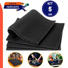 Tapete Escorredor Para Secar Louças Copos Pratos E Talheres 30x15cm  5 Unidades