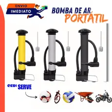 Bomba De Ar Manual Portátil 25cm Com Bico Para Infláveis E Bicicleta 1 Unidade