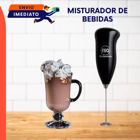 Misturador De Bebidas Batedor Elétrico Leite Café Shake Chocolate Quente Mixer Automático