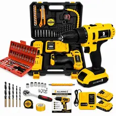 Furadeira Parafusadeira De Impacto A Bateria 25V Brushless Bivolt Acessórios Maleta Soquete