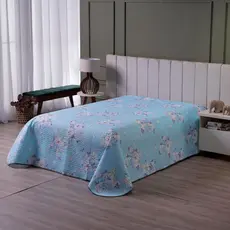 Cobre Leito Slim Solteiro Estampado Floral Cama Box Macio
