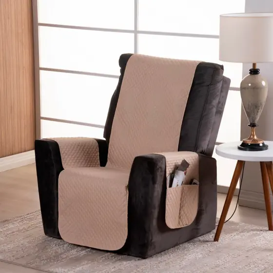 Protetor Sofá Liso Poltrona 1 Lugar Toque Conforto Prático