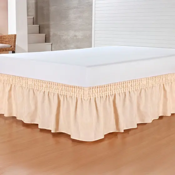 Saia Para Cama Box Colchão Decorativa Ajustável Toque Macio