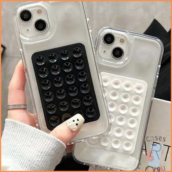 Capa Capinha Case Acrílica Space com Ventosa para Iphone 11 12 13 14 15 16 Pro Plus Max