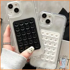 Capa Capinha Case Acrílica Space com Ventosa para Iphone 11 12 13 14 15 16 Pro Plus Max