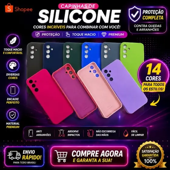 kit 3pcs Capa Capinha SAMSUNG  Slilicone Aveludado A05 A05S A15 A20 A14 A04 A03 A17 A07
