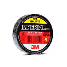Fita Isolante 3m Imperial Slim 18mm X 20m Preta Original Elétrica