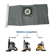 Saco Aspirador De Pó Lavável Wap Gtw10 Gtw Inox 12 Original Reposição
