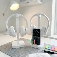 Suporte para Fone Headset Gamer Universal  Organizador de Mesa porta Celular e Canetas
