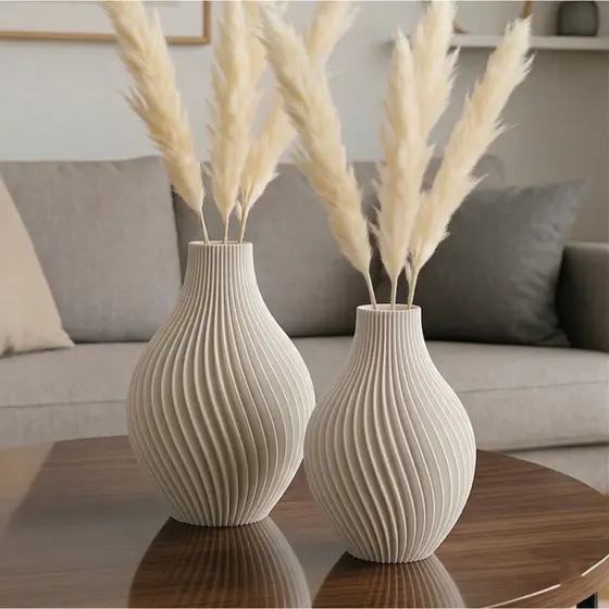 Vasos Decorativos Espiral Moderno Minimalista Mesa Rack Sala Quarto - Várias Cores
