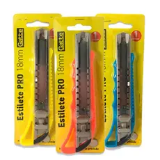 Estilete Metálico Largo com Lâmina de 18mm - Gatte- Und
