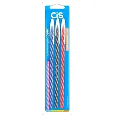 Caneta Esferográfica Cis Ponta Agulha 0.7mm C/ 3 Cores.