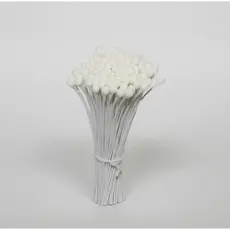 Pistilo Cerejinha branco com 50 unidades, 10cm.