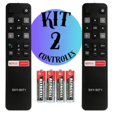 KIT  Controle para Tv TCL Compatível com Smart Tv TCL