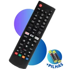 KIT Controle Remoto Compatível Para Smart Tv lg Com pilhas