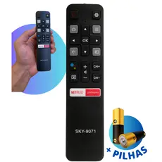 Controle TCL Compatível com Smart TVs TCL Rc802v Globoplay e Netflix