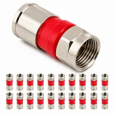 Kit 100 50 20 Conectores RG59 Blindado De Pressão Cabo Coaxial CFTV