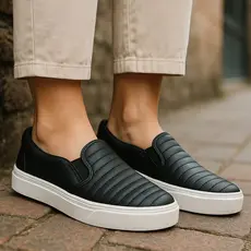 Tênis Slip On Feminino Macio Casual Iate Calce Fácil Confortável Promoção Confort Dia a Dia