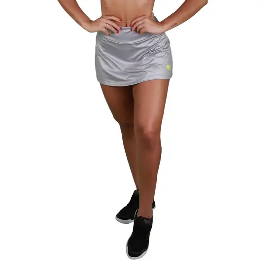 Shorts Saia Básica Everlast Cirrê Prata / Lima