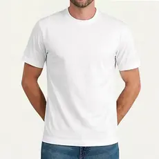 Camiseta Branca Básica Masculina 100% Algodão Estruturada Festa Dia a Dia Caminhada Corrida Trabalho