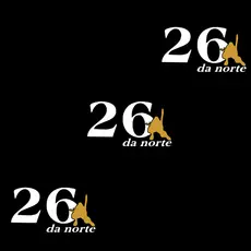 Kit 3 Adesivos 26 Da Norte 15 cm x 8 cm - Branco
