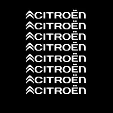 8 Adesivo Maçaneta Citroen 8 cm X 2 cm - Branco