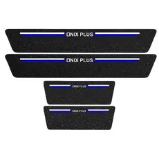 Kit Soleira Protetora Porta Premium Blue PVC Onix Plus 2025