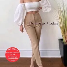 Doutoras modas Calça Alfaiataria Zr Feminina Cintura Moda Luxo Envio Imediato Tecido Premium Cores Novas ZR 020