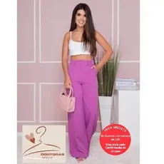 Doutoras Modas Calça Pantalona Alfaiataria Com Bolso na Lateral 98