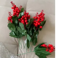 azevinho artificial de natal,holly berry vermelho natalino p/decoracao de arvore de natal,guirlanda,visco 1 amarrado com
