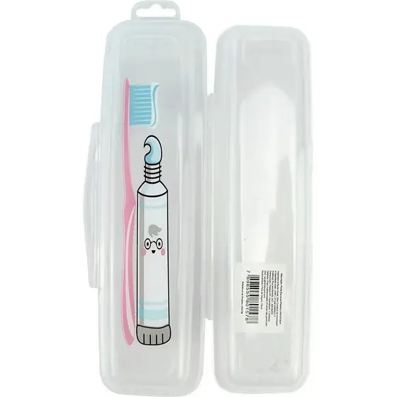 Estojo Porta Escova de Dentes e Creme Dental Portátil Bolsa Para Escova e Creme Dental Transparente