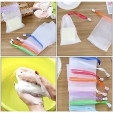 KIT 3 Sabonete Espuma Net Nylon Chuveiro De Sabão Pendurado Saco De Malha Bolha