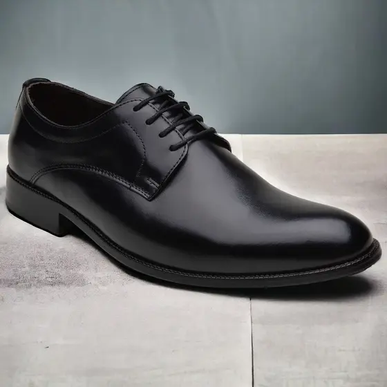 Sapato Social Masculino Inglês Clássico Preto Em Couro Legítimo Forro Palmilha e Sola em Couro Bico Redondo Elegante e Luxuoso