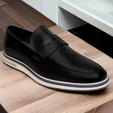 Sapato Masculino Loafer em Couro Legítimo Mocassim Confort Slip On Sport Fino