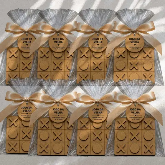 Kit 30 Jogos da Velha  com Tabuleiro em MDF 10x10 Brinquedo/Presente/Lembrancinha com embalagem