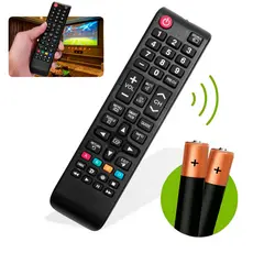 Controle Remoto Para Tv Samsung Smart Hub Futebol + 2 Pilhas - Mtones