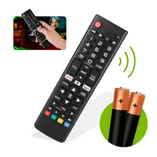 Controle Remoto Para Tv LG Smart Universal Prime Netflix + 2 Pilhas - Mtones