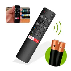 Controle Remoto Para Tv Tcl Semp Smart Globoplay Netflix + 2 Pilhas