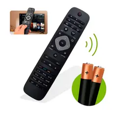 Controle Remoto Para Tv Philips Smart Universal Lcd Led + 2 Pilhas