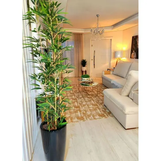 planta bambu artificial 1mt 8galhos o vaso não acompanha o produto