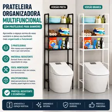 Prateleira Organizadora Multifuncional com Prateleiras Para Banheiro