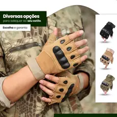 Luvas De Motocicleta De Caça Meio Dedo Táticas Militares Esportiva Ciclismo Unissex com Proteção