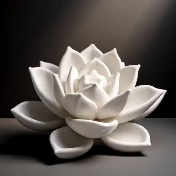 Escultura Flor Decorativa - Flor de Lótus 11 cm Decoração Casa Apartamento Decoração - POR FAVOR, LEIA A DESCRIÇÃO