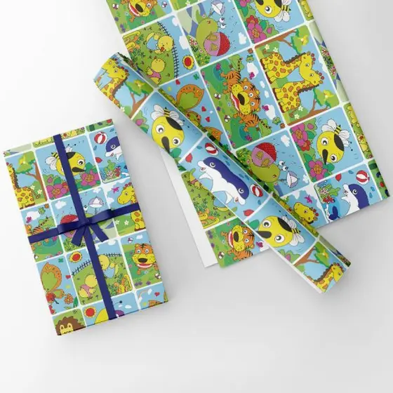 Bobina de Papel Presente INFANTIL UNISSEX - 60cm de Altura- Escolha tamanho na variação